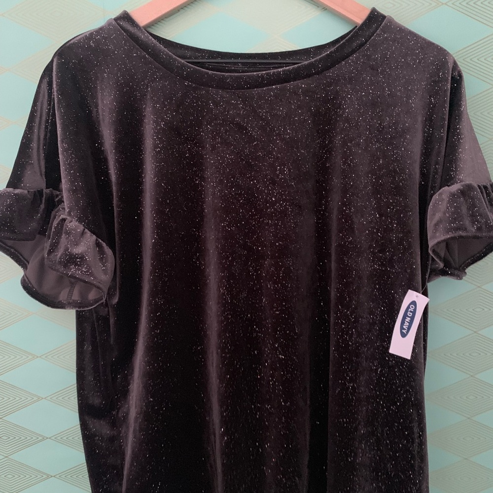 Gray sparkly Blouse/ NWT
